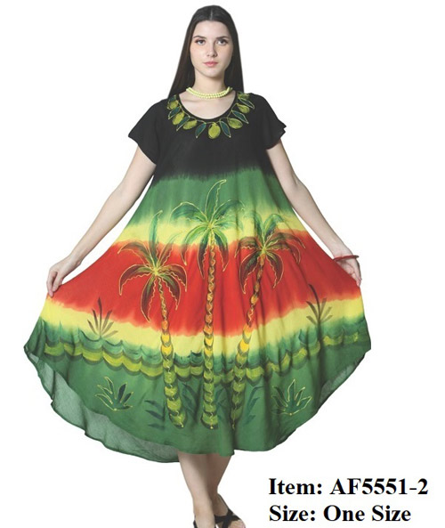 Wholesale Rayon Dress TIE DYE Brush Paint