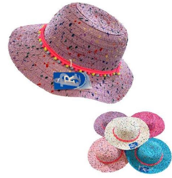 Wholesale Pompom Cut Girls' Summer HATs Assorted