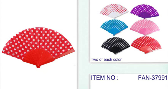 wholesale Hand Polka Dot Pattern FAN