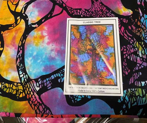 Tie Dye tree of life TAPESTRY