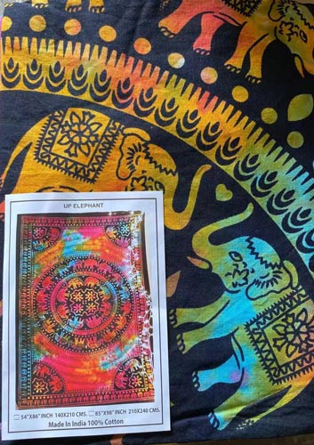 TIE Dye Elephant Tapestry