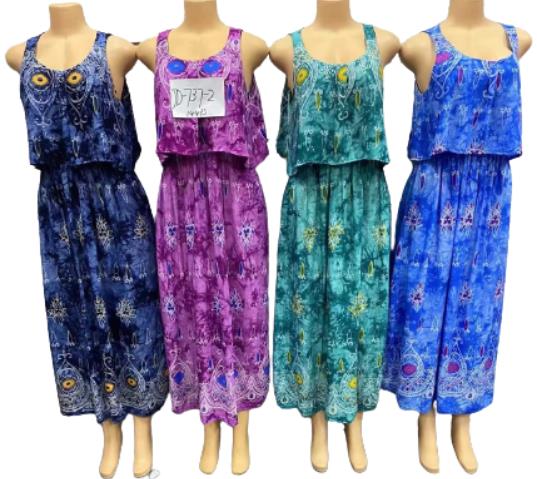 Wholesale Long Maxi Ombre TIE Dye Color Dresses
