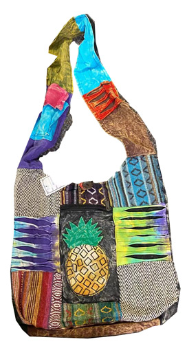 Pineapple Embroidered Handmade Tie Dye hobo BAGS