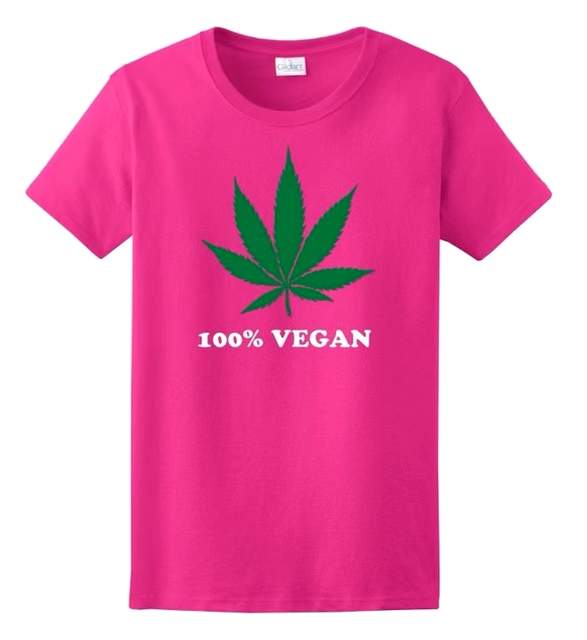 Wholesale 100% Vegan Marijuana Leaf SHIRTs Pink Color