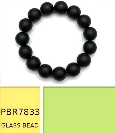 Wholesale 15MM MATTE BLACK BEAD BRACELET