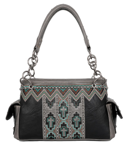 Montana West Spiritual Collection Concealed Carry SATCHEL Black