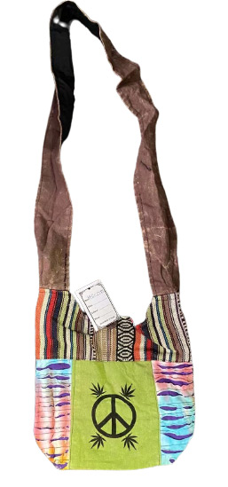Marijuana Leaf Graphic PEACE sign sling bag