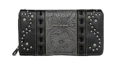 Montana West Embossed Collection WALLET Black