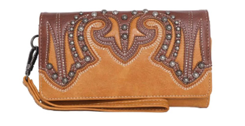 Montana West Embroidered Collection WALLET Brown