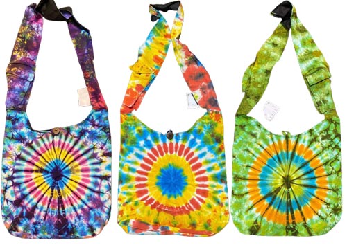 Multicolor TIE DYE hobo bags assorted