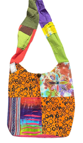 TIE DYE Flower patchwork handmade hobo bags