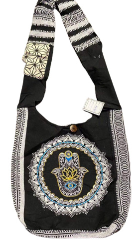 Hamsa Hand with Evil eye handmade hobo BAGS