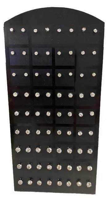 Wholesale clear cube EARRING STUDs display