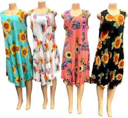 Wholesale Sun Flowers Summer Dresses