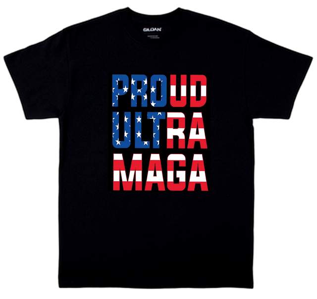 Wholesale PROUD ULTRA MAGA T-SHIRT Black color