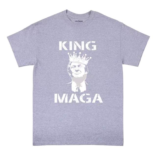 Wholesale TRUMP KING MAGA Sports Gray Color T-SHIRT XXL