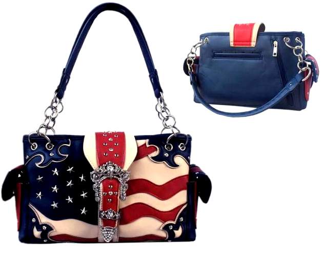 Wholesale USA Flag with Rhinestone Belt Buckle