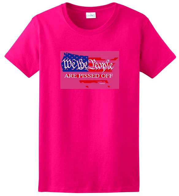 PISSED OFF AMERICA Pink Color T-SHIRT