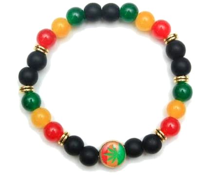 Wholesale RASTA Color Marijuana Bracelet