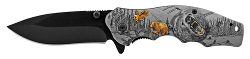 4.5'' The Original Folding Pocket KNIFE with Belt Clip - Bear