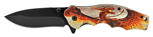 4.5'' Targaryen Fire DRAGON Spring Assisted Folding Pocket Knife