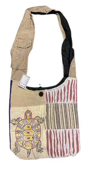 Wholesale Embroidered Turtle RAZOR Cut Handmade Hobo Bag