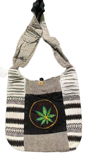 Wholesale Marijuana Leaf Embroiled Handmade HOBO Bag
