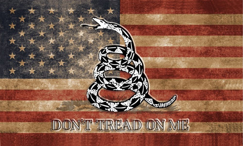 3'x5' DON'T TREAD ON ME FLAG Antique American Background
