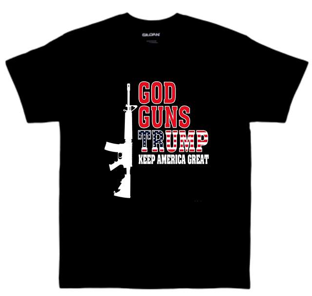 Wholesale GOD GUN TRUMP 2020 Black SHIRTs
