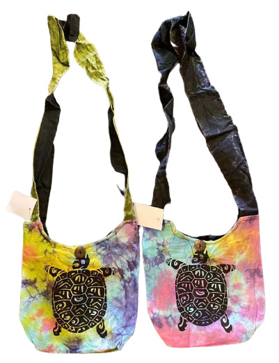 Wholesale TIE Dye Turtle Printed Handmade Small Sling Bag