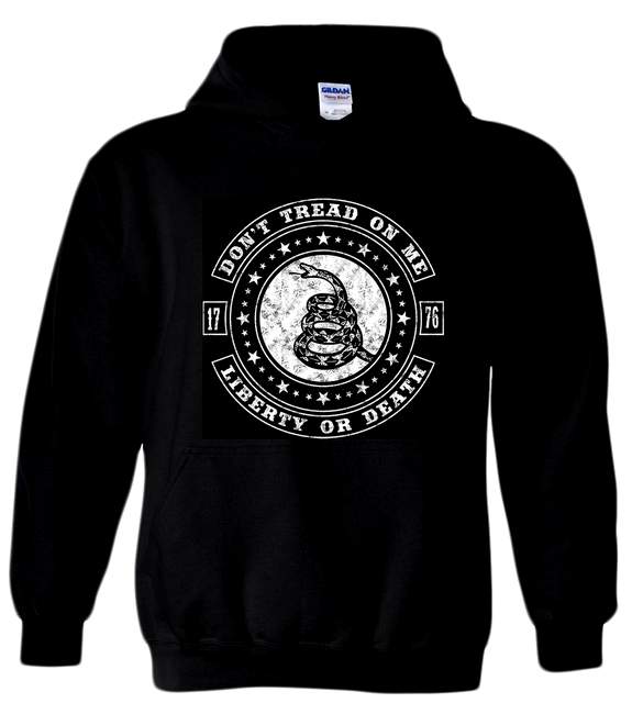 Wholesale DON?T TREAD ON ME Black color Hoody