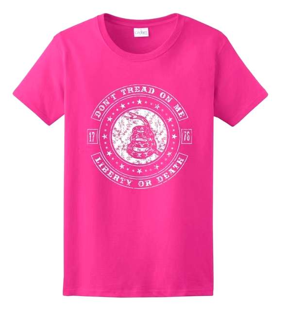 Wholesale DON'T TREAD ON ME T-SHIRT Pink color