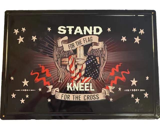 Wholesale Retro Metal Tin Sign Wall Poster Stand For the FLAG