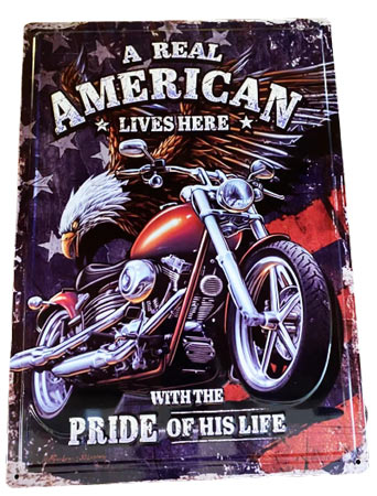 Wholesale Retro metal Tin Sign Wall Poster (REAL American)