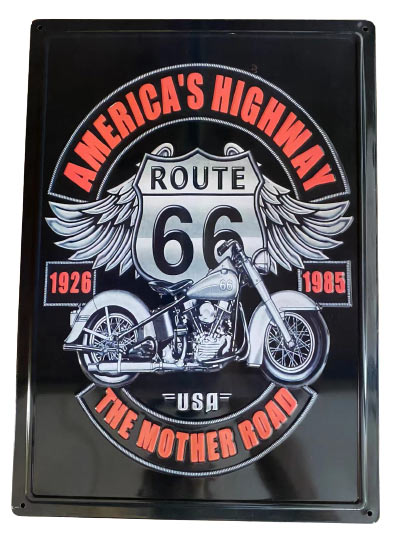 Wholesale ROUTE 66 metal Tin Sign Wall Poster America's High Way