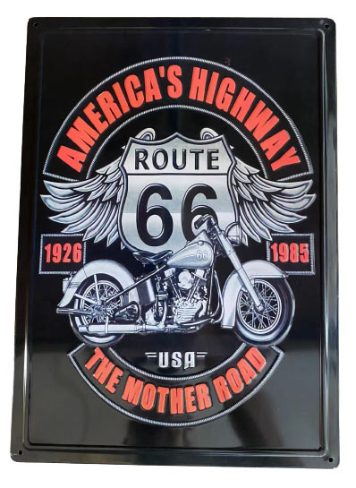 Wholesale Route 66 metal Tin SIGN Wall Poster America's High Way