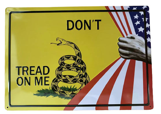 Wholesale Retro metal Tin Sign Wall POSTER Don't Tread On Me