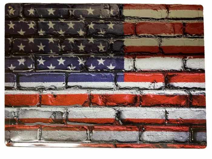 Wholesale Retro metal Tin Sign Wall Poster USA FLAG