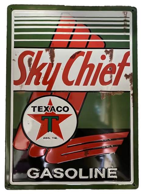 Retro metal Tin SIGN Wall Poster Sky Chief GASOLINE
