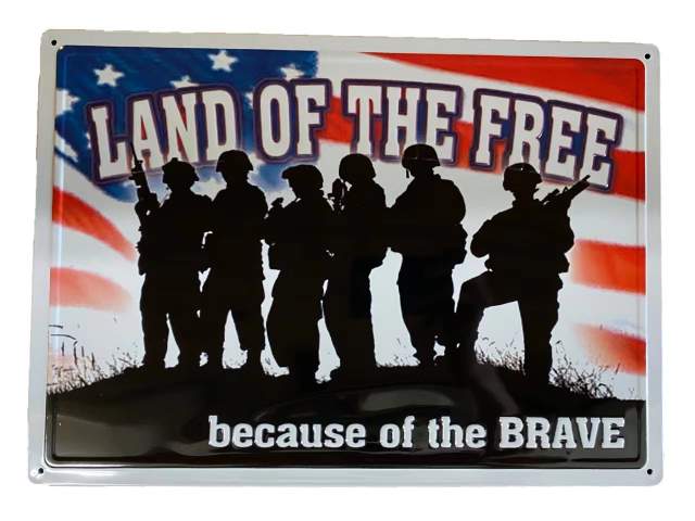 Wholesale Retro metal Tin SIGN Wall Poster (Land of the Free)