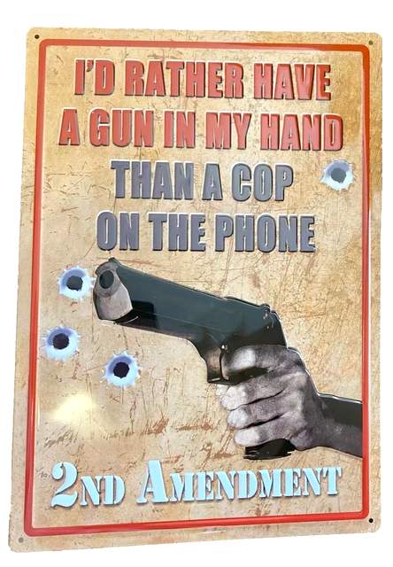 Retro metal Tin SIGN Wall Poster (2ND AMENDMENT)