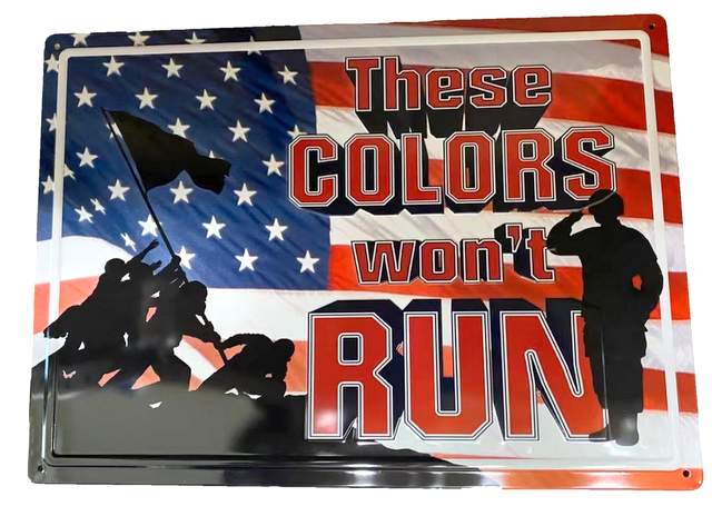 Retro metal Tin SIGN Wall Poster These Colors Won't Run