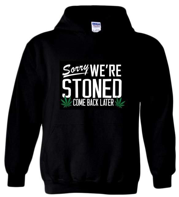 Wholesale Sorry We Are Stoned Black Hoody XXL