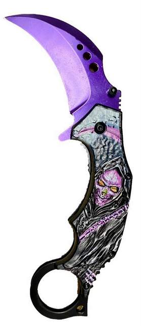 Karambit Tactical Spring Assist KNIFE Purple