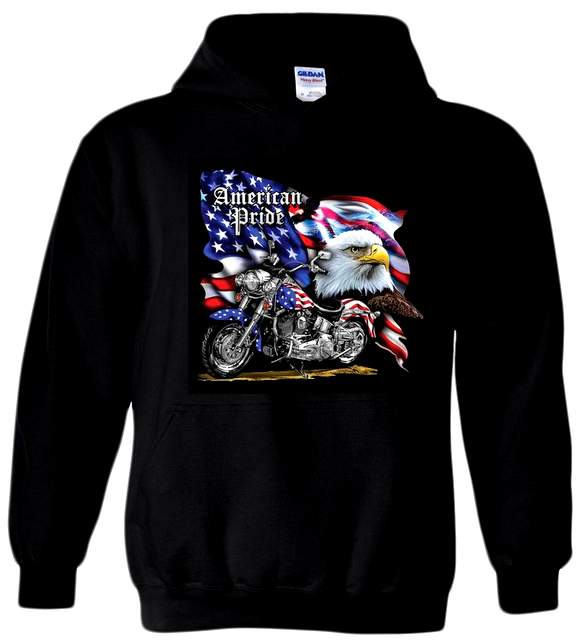 AMERICAN PRIDE Black color Hoody