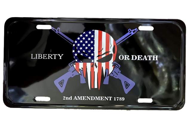 Wholesale License Plate Liberty Or Death 2ND Amendment 1489