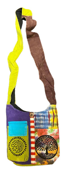 Small tree of life front pocket handmade sling BAGS