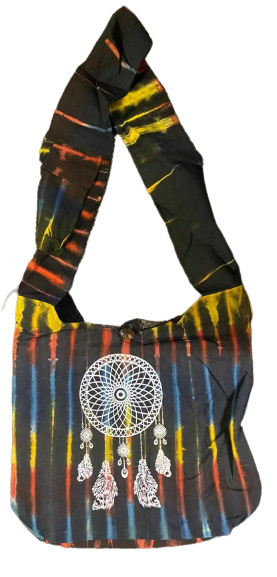 TIE DYE dream catcher graphic hobo bags