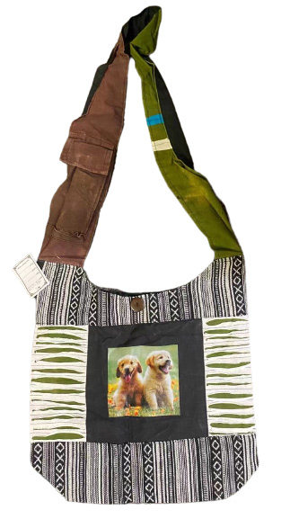 DOGs graphic hobo bags