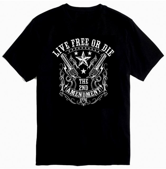 Wholesale Black color Tshirt 2ND AMENDMENT 1776 W/ CREST XXXL